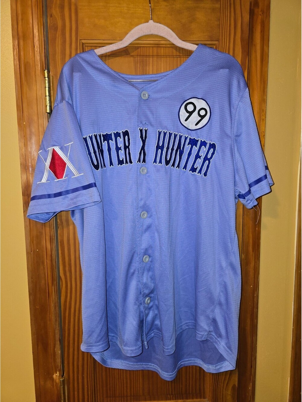 Box Lunch Hunter X Hunter KILLUA 99 Jersey Size XL Zoldyck Baseball Purple XX